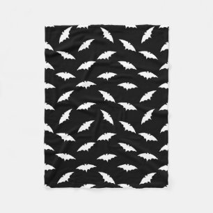 Bat Silhouette Shape Art Pattern Halloween Bats Fleece Blanket