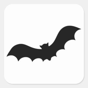 Bat Silhouette Square Sticker