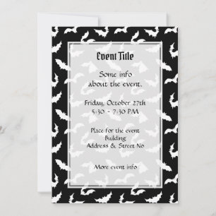 Bat Silhouettes Pattern Invitation