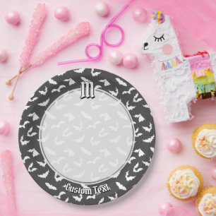 Bat Silhouettes Pattern Paper Plates
