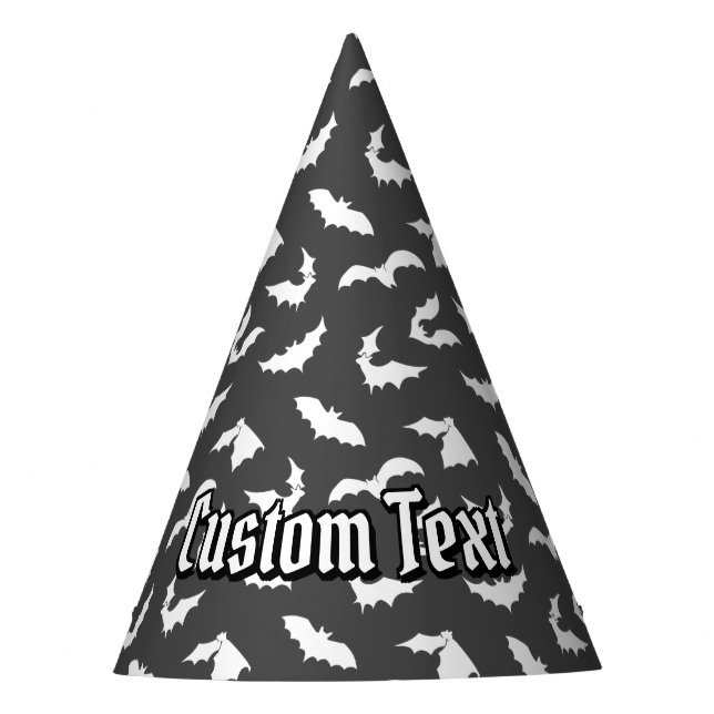 Bat Silhouettes Pattern Party Hat (Front)