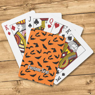 Bat Silhouettes Pattern Playing Cards