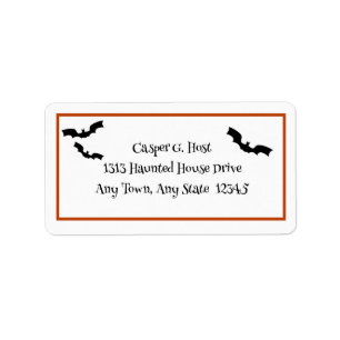 Bat Silhouettes Return Label