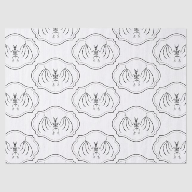 Bat Skeleton Goth Spooky  Tissue Paper (Front)