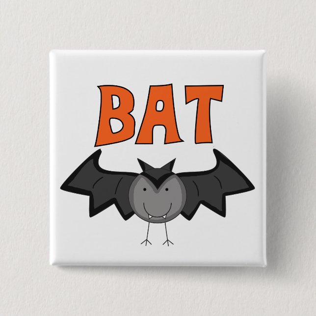 BAT T-shirts and Gifts 2 Inch Square Button (Front)