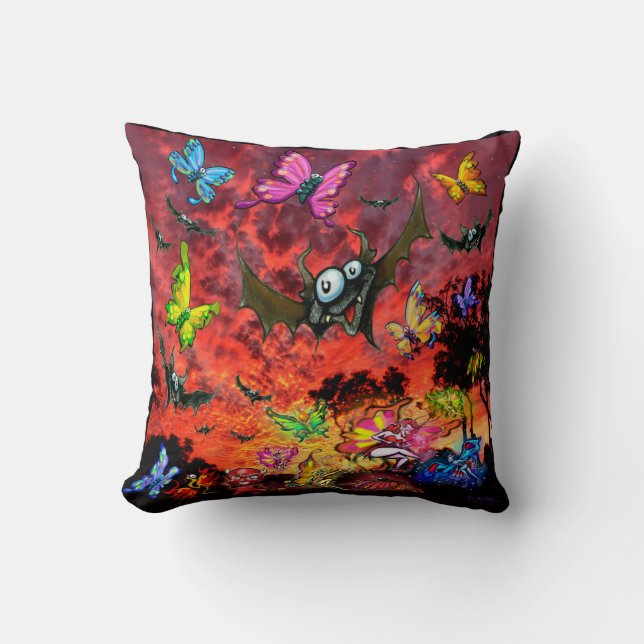Bat Throw Pillow (Front)