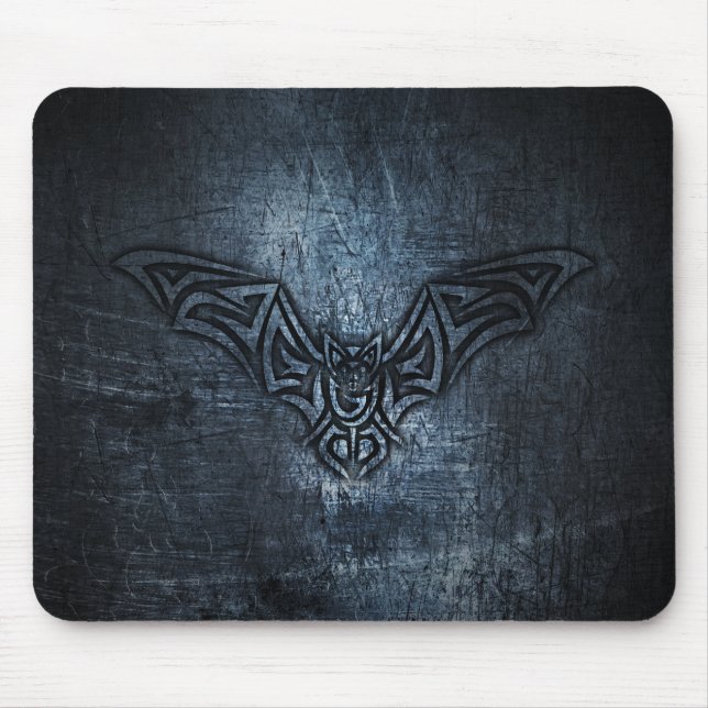 Bat Tribal Steel Metallic Mouse Pad (Front)