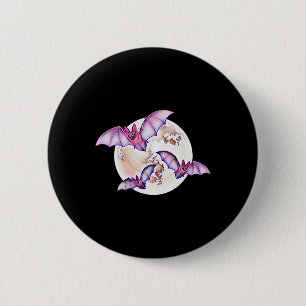 Bat Vampire Halloween Bats 2 Inch Round Button