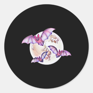 Bat Vampire Halloween Bats Classic Round Sticker