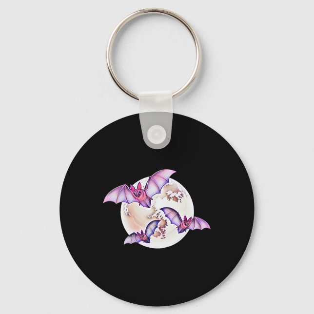 Bat Vampire Halloween Bats  Keychain (Front)