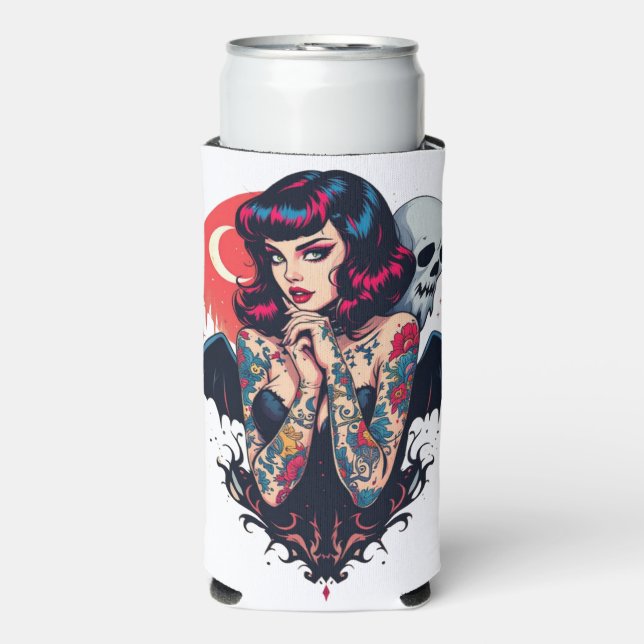 Bat Wing Beauty Seltzer Can Cooler (Seltzer Front)