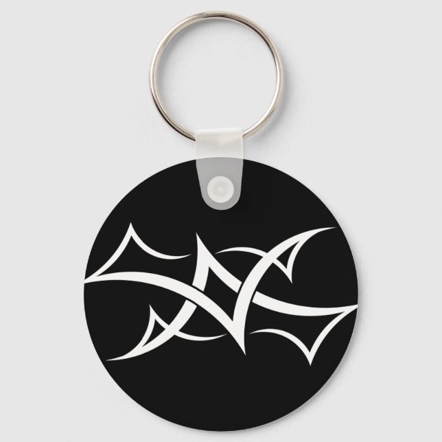 Bat wings tribal keychain (Front)