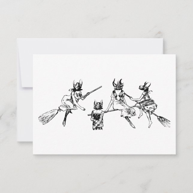 Bat Witches Invitation (Front)