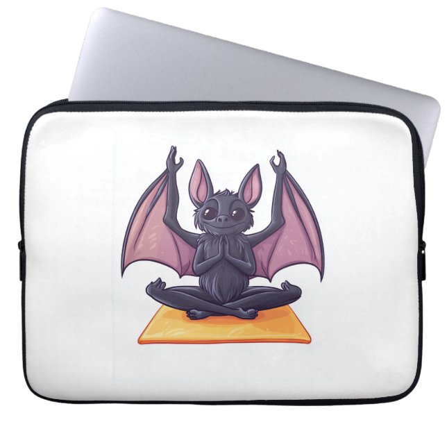 Bat Yoga Flow Laptop Sleeve (Front)