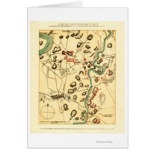 Bataille d'Antietam - Guerre civile Carte panorami