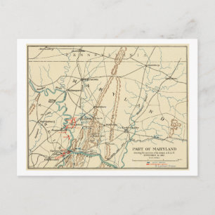 Bataille d'Antietam - Guerre civile Carte panorami