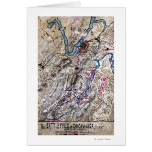 Bataille de Chickamauga - Carte panoramique de la 