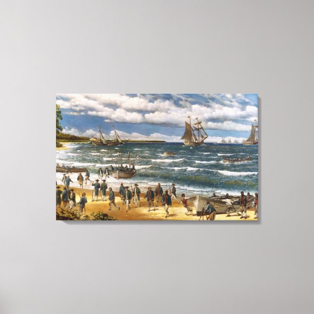 Bataille de Nassau, toile d'art (Recto)