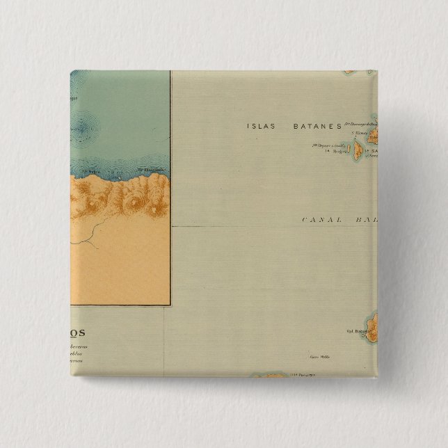Batanes and Babuyanes No 13 2 Inch Square Button (Front)