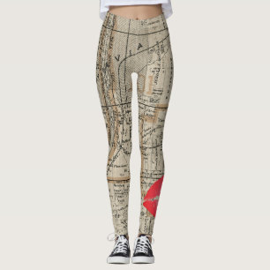 Batavia Illinois Plat Map 1870 Fox River Valley Leggings