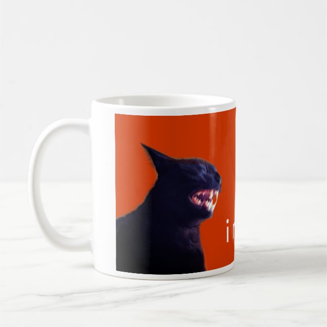 Batcat: I might bite (Mug) Coffee Mug (Left)