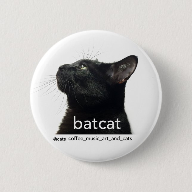 Batcat pin! 2 inch round button (Front)