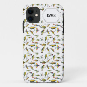 Batch Of Fishing Lures Pattern Customizable iPhone 11 Case
