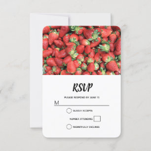 Batch of Red Juicy Strawberries RSVP Card