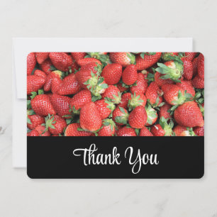 Batch of Red Juicy Strawberries Thank You Card