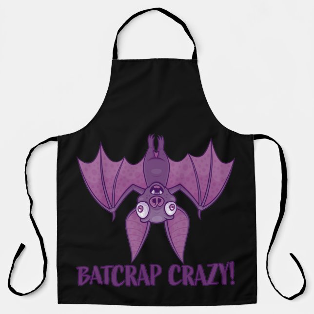 Batcrap Crazy Wacky Cartoon Bat Apron (Front)