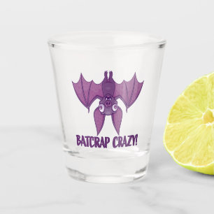 Batcrap Crazy Wacky Cartoon Bat Shot Glass