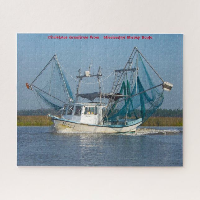 Bateau à crevettes Mississippi. Jigsaw Puzzle (Horizontal)