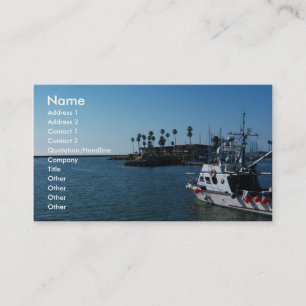 Bateau à l'Oceanside, cartes de CA-Affaires
