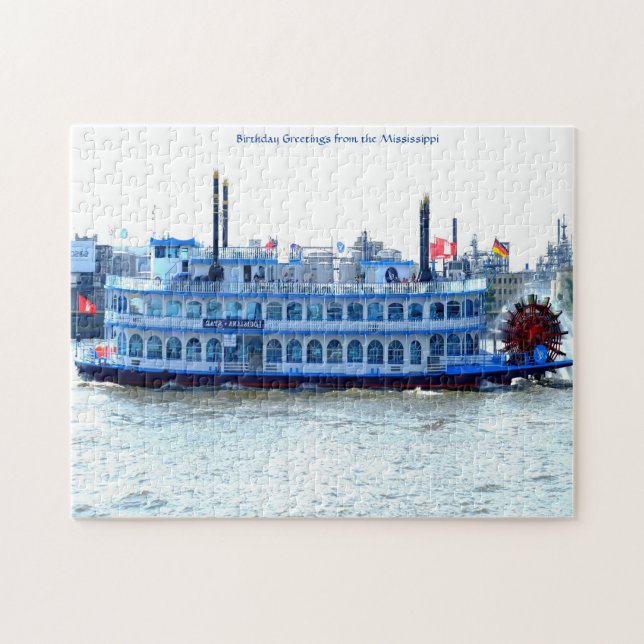 Bateau à pédales Mississippi. Jigsaw Puzzle (Horizontal)