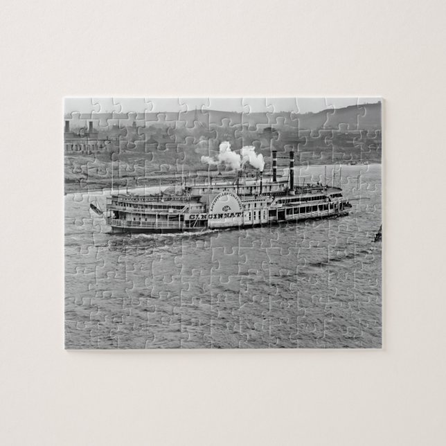 Bateau à  vapeur puzzle de "Cincinnati" 1906 (Horizontal)