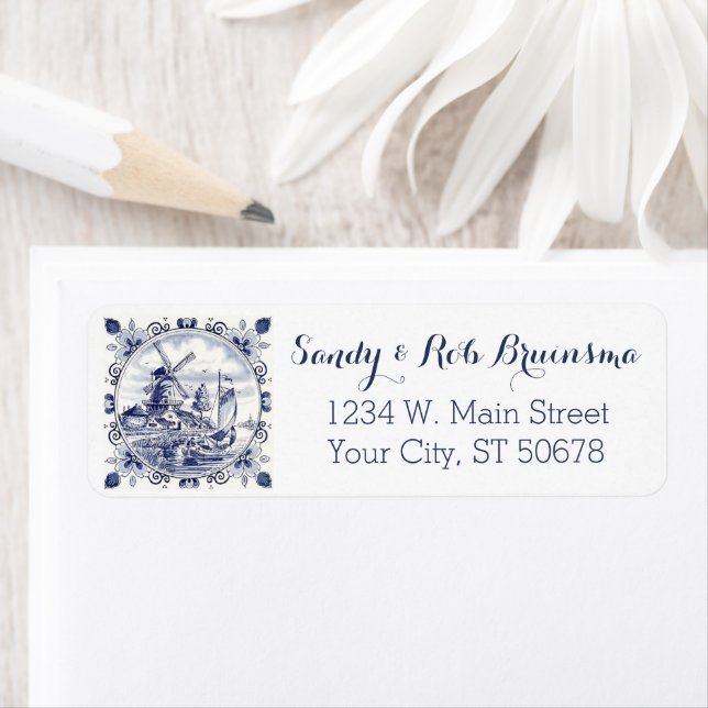 Bateau à voile Delft Blue Vintage (En situation)