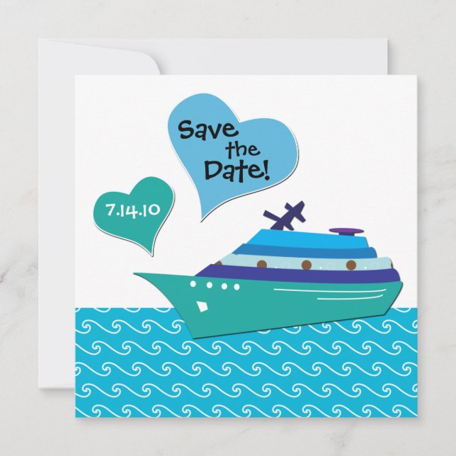 Bateau de croisière Enregistrer la carte de date M (Devant)
