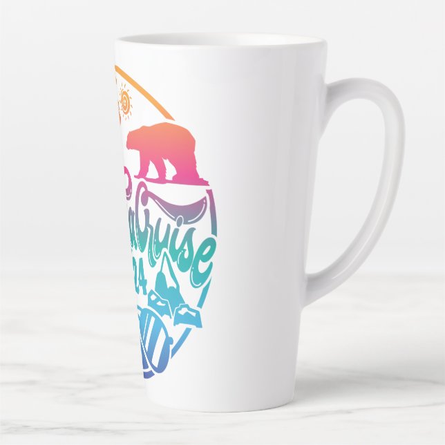 Bateau de croisière Latte Mug Alaska vacances (Droite)