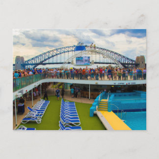 Bateau de croisière par carte postale à Sydney, Au