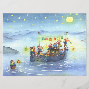 Bateau de fête avec enfants Invitation de fête d'a