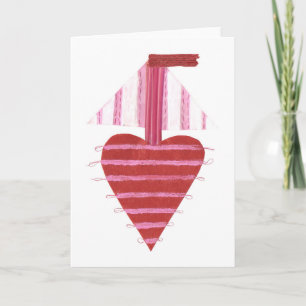 Bateau de Loveheart aucune carte de voeux