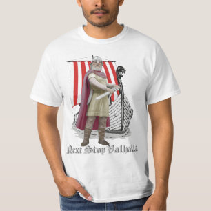 bateau de Viking avec la lumière de T-shirt de