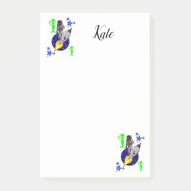 Bateau spatial Post-it Notes (Devant)