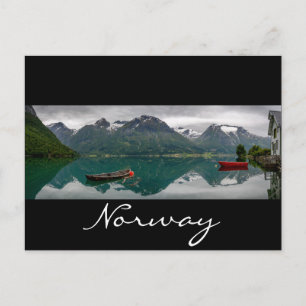 Bateaux à roues avec réflexion en Norvège carte te