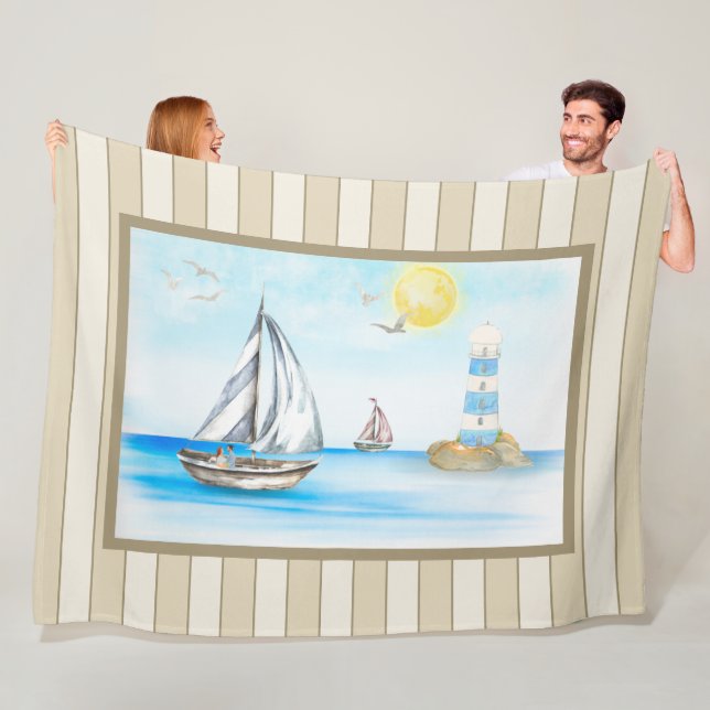 Bateaux à voile dans une couverture polaire bleu o (En situation)