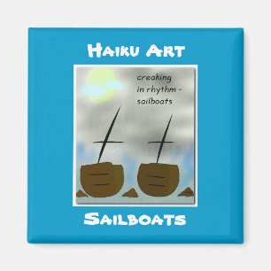 Bateaux à voile Haiku Art Magnet