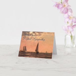 Bateaux à voile sur carte de sympathie nautique