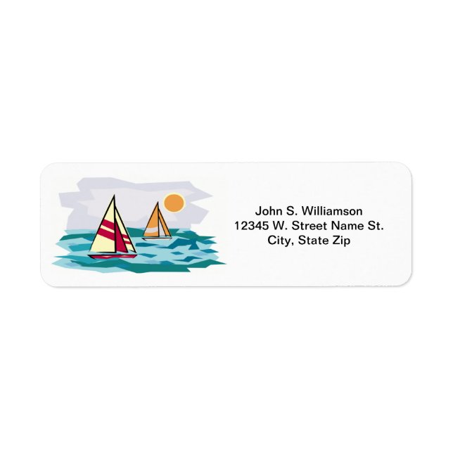 Bateaux à voile sur Ocean Waves Summer Beach Thème (Devant)