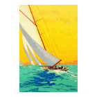 Bateaux à voile vintages Poster de voyage français