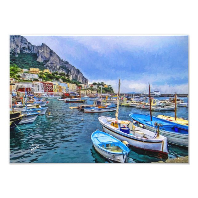 Bateaux de Capri Art Photo Italien (Devant)